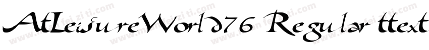 AtLeisureWorld76 Regular ttext字体转换